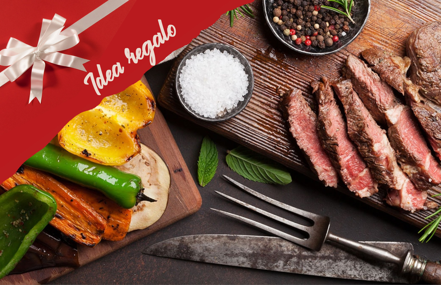 Menu di carne per 2 persone con TAGLIATA DI MANZO alla Trattoria alla Venezia Giulia "REGALO NATALE" -64% di sconto